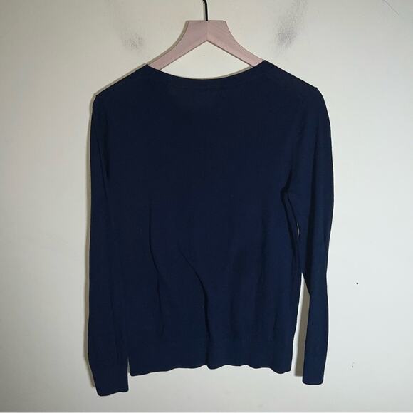 BANANA REPUBLIC preppy "Bonjour" cotton blend sweater M - Picture 5 of 5